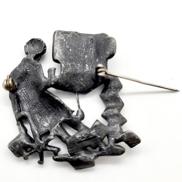 AJC TGIF Funny Work Secretary Assistant Office Pewter Pin Brooch - Picture 3 of 6